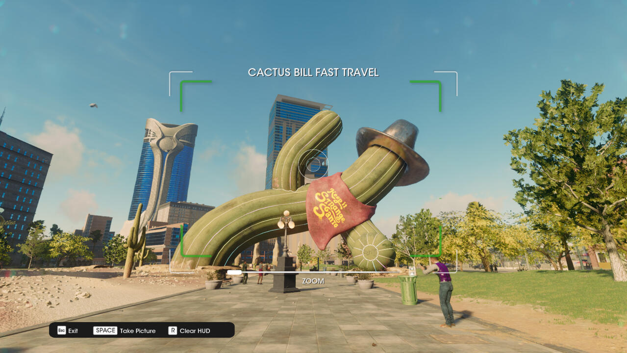 The inner green frame assists in lining up the shot.