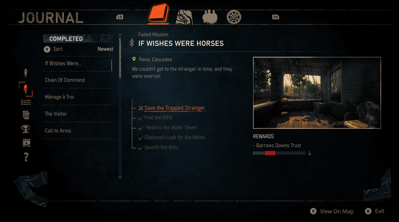 A high fidelity wire of a failed mission.